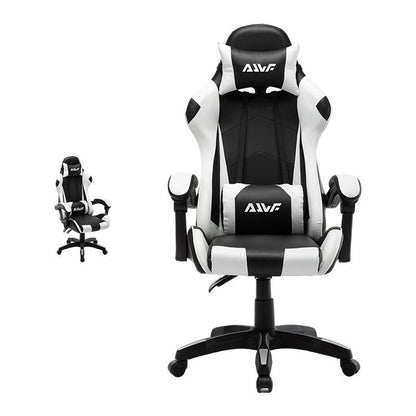 Gamingstoel – Gamestoel – Gaming Chair – Bureaustoel – Game Stoel – Ergonomisch Design – Kunstleer Bekleding – Verstelbare Rugleuning – 360° Draaibaar – Wit