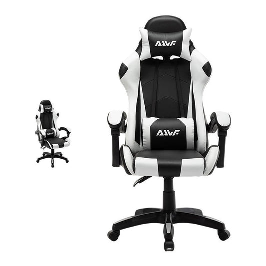 Gamingstoel – Gamestoel – Gaming Chair – Bureaustoel – Game Stoel – Ergonomisch Design – Kunstleer Bekleding – Verstelbare Rugleuning – 360° Draaibaar – Wit
