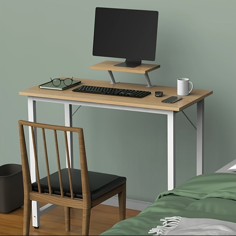 Space-Saving Office Desk 80x40x75cm With Monitor Mount | Nordic Home Office Desk Compact 40cm Width | 80x40cm Slim Desktop Fits 27-inch Monitor + Laptop