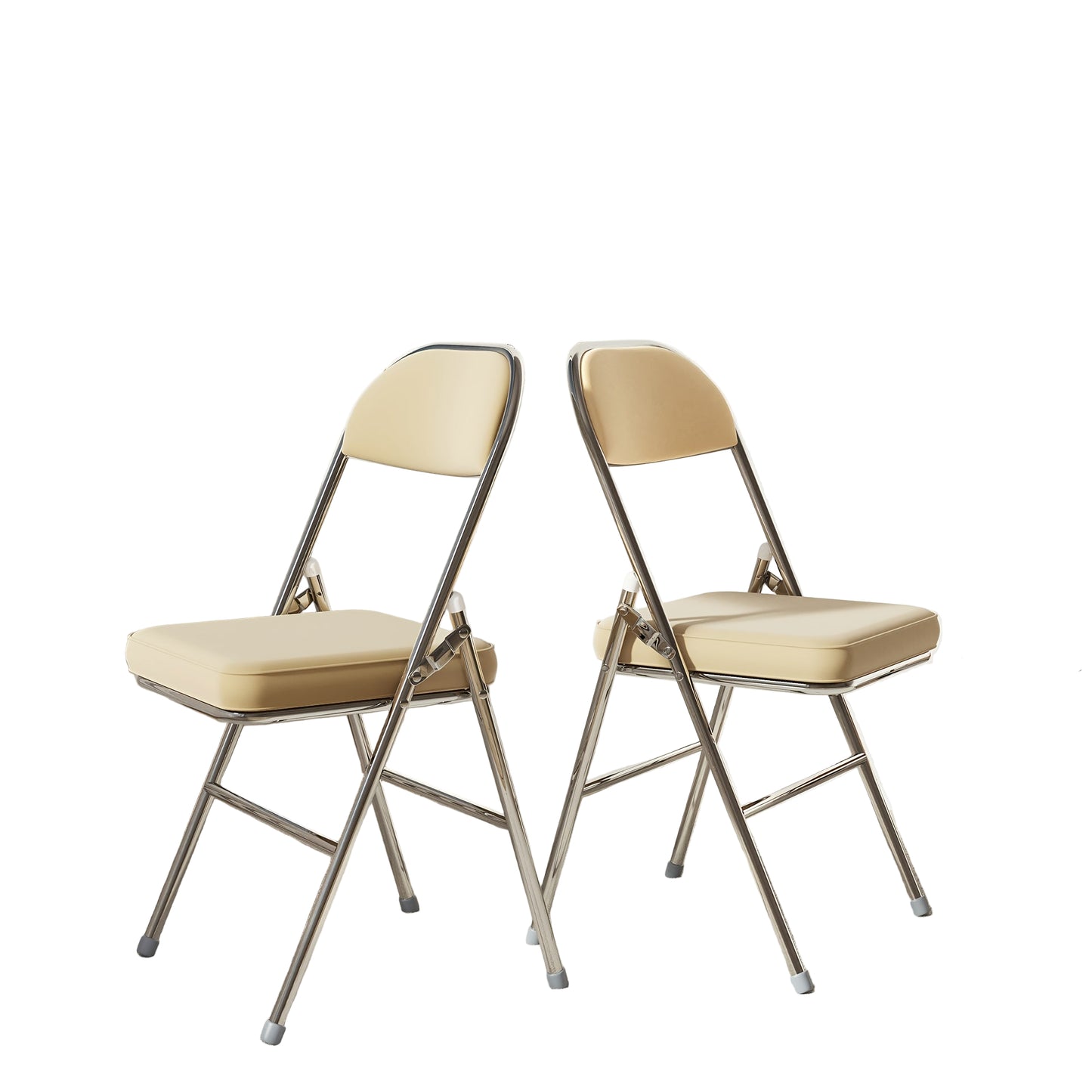 Eetkamerstoel – Stoel – Kuipstoel – Vergaderstoel – Office Chair – Set Van 2 – PU Leder – Stapelbaar Metalen Frame Goudkleurig
