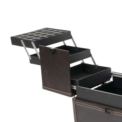 Makeup Trolley – Koffertrolley – Reistrolley – Kosmetische Koffer – Beauty Koffer – 6 Uittrekbare Trays – Stevig PU Materiaal