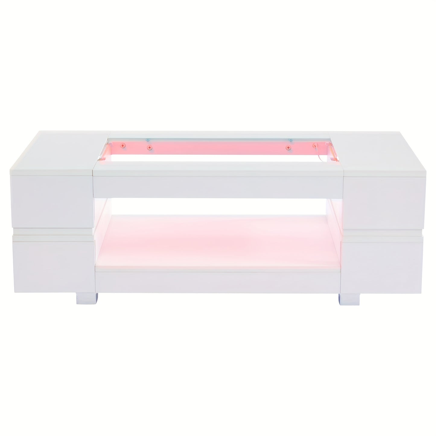 White Coffee Table, Sofa Table, Living Room Table for Party, Office, Living Room