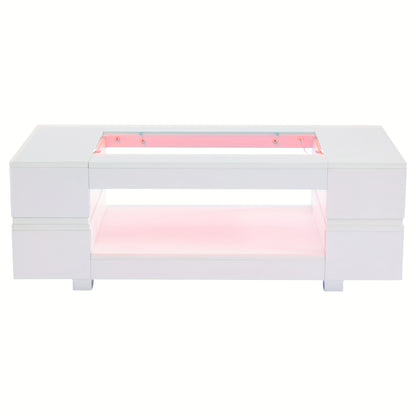 White Coffee Table, Sofa Table, Living Room Table for Party, Office, Living Room