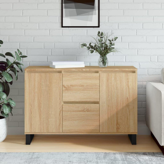 Sideboard Sonoma Oak 104x35x70 cm Engineered Wood Side Cabinet Organizer Storage Cabinet Storage Box for Bedroom, Living Room, Bathroom, Home Furniture