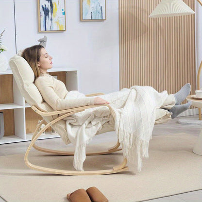 Schommelstoel – Relaxstoel – Fauteuil – Loungestoel – Voedingsstoel – Ergonomisch Ontwerp – Stevig Metalen Frame