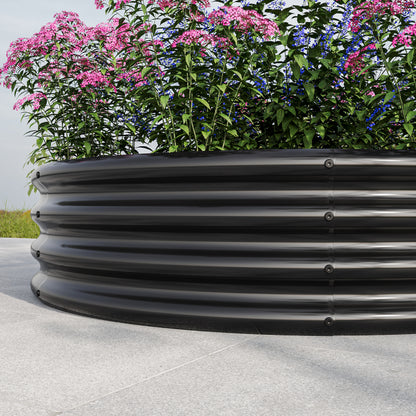Verhoogde Border – Borderrand – Tuinbak – Plantenbak – Moestuinbak – Gegalvaniseerd Staal – Diameter 60,96 cm – Set Van 2