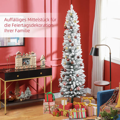 Kunstkerstboom – Nepkerstboom – Kerstboom Kunststof – Kerstdecoratie Boom – Kerstboom Groen – 210 cm Hoog – Makkelijk Op Te Zetten – Vlamvertragend Met Stabiele Metalen Standaard