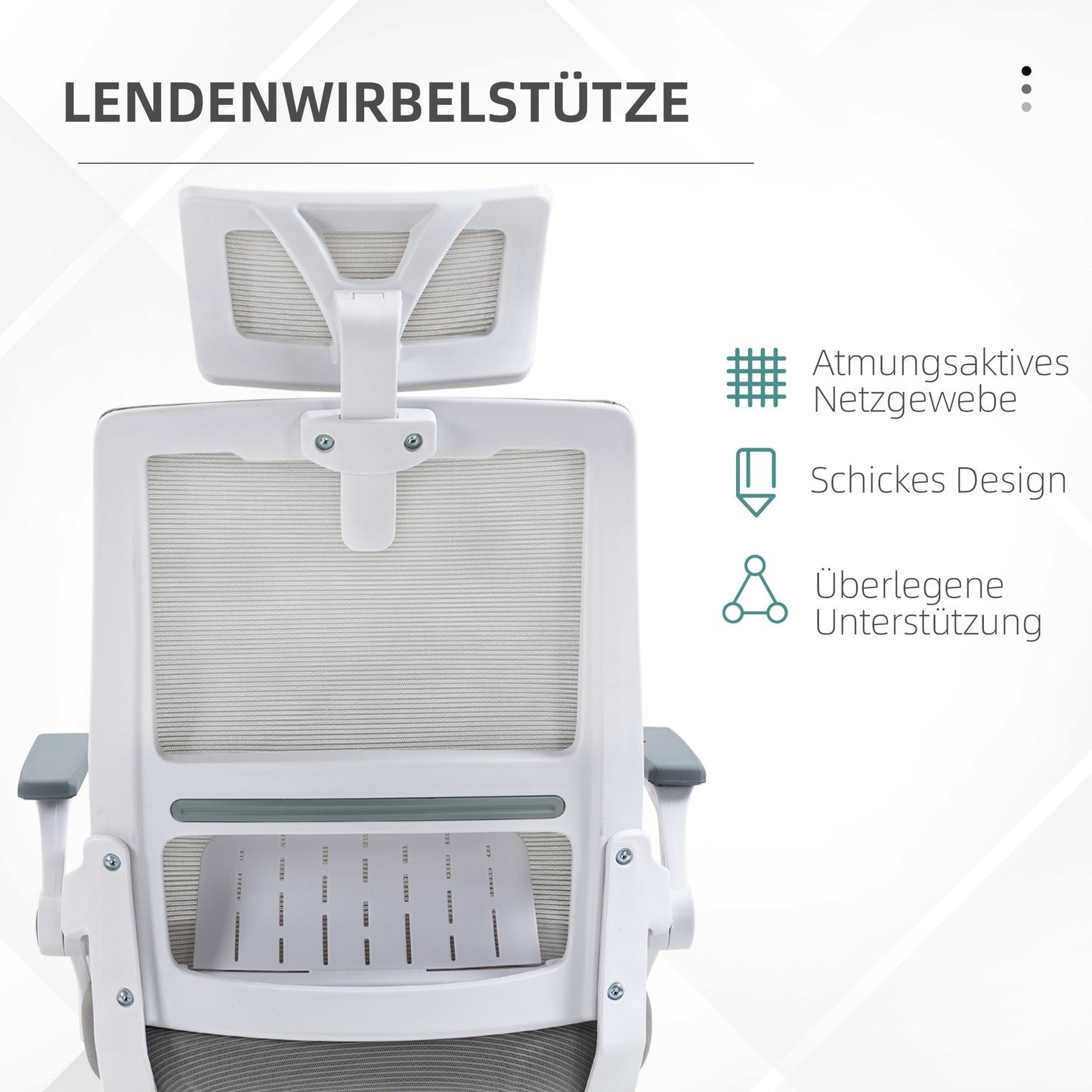 Bureaustoel – Bureaustoelen – Kantoorstoel – Office Chair – Draaistoel – Verstelbare Hoofdsteun – Mesh Rugleuning – Kantelfunctie – Tot 120 kg