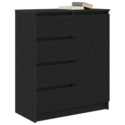 Buffetkast – Opbergkast – Dressoir – Kast – Sideboard – Zwarte Eikenlook – Lockable Laden – Compact 71x35x84 cm