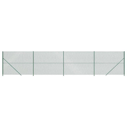 Kettinkomafrastering – Tuinafsluiting – Erfafscheiding – Beveiligingshek – Metaalomheining – Groen – 1,6x10 Meter – Weerbestendig Staal