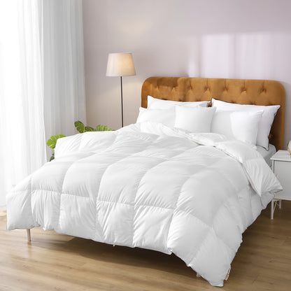 Luxe Donsdeken – Donzen Dekbed – Ganzendons Dekbed – Premium Slaapdeken – Hotelkwaliteit Dekbed – 75% Witte Ganzendons Vulling – Ademend Katoenen Hoes – Medium Warmte Klasse – Geschikt Voor Alle Seizoenen