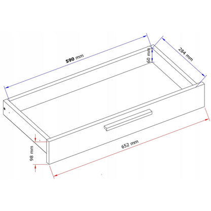 Kledingkast – Garderobekast – Opbergkast – Dressoir – Kast Met 6 Lades – Gelamineerd Met ABS-Randen – Vochtbestendig Metalen Uittreklades