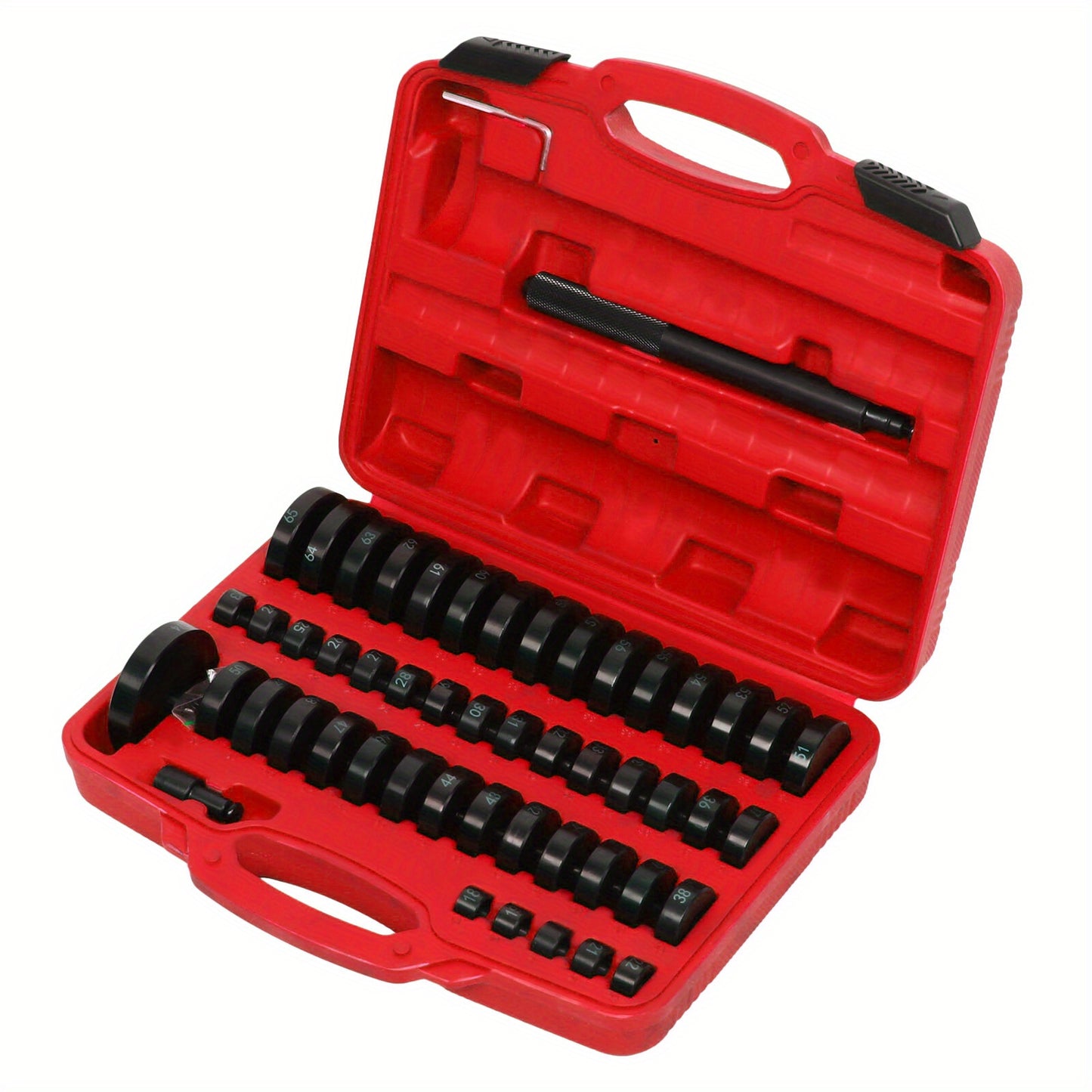 Montageplaatset Lagerpers – Drukplaten Set – Businstallatie Gereedschap – Pershulpmiddelen – Lagers Installeren – Duurzaam Koolstofstaal – Inclusief Slagpen en Adapter – Robuust & Precisie