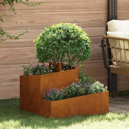 Bloempotten – Plantenbakken – Tuinpotten – Patio Potten – Balkonpotten – Marron – Stevige en Duurzame Constructie – Weerbestendig en Stabiel