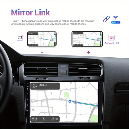 Double Din Autoradio – Inbouwradio – Multimedia Systeem – Auto Stereo – Navigatie Radio – Android 15 – 9 Inch HD Touchscreen – Draadloze CarPlay & Achteruitrijcamera