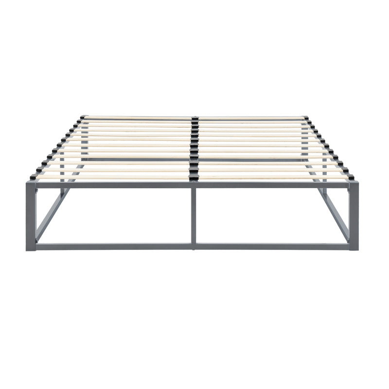 Bedframe – Metalen Bed – Bedframe Met Lattenbodem – Stabiel Bed – Tweepersoonsbed – Zwart – Stevig Gecoat Staal – Onderhoudsvriendelijk