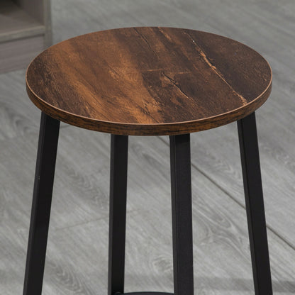 Barkrukken – Barstoelen – Keukenstoelen – Krukken – Barkruk Set Van 2 – Industrieel Design – Stevig Metaal Frame – 120 kg Draagvermogen – 42x42x65 cm – Met Voetensteun – Gemakkelijk Te Monteren