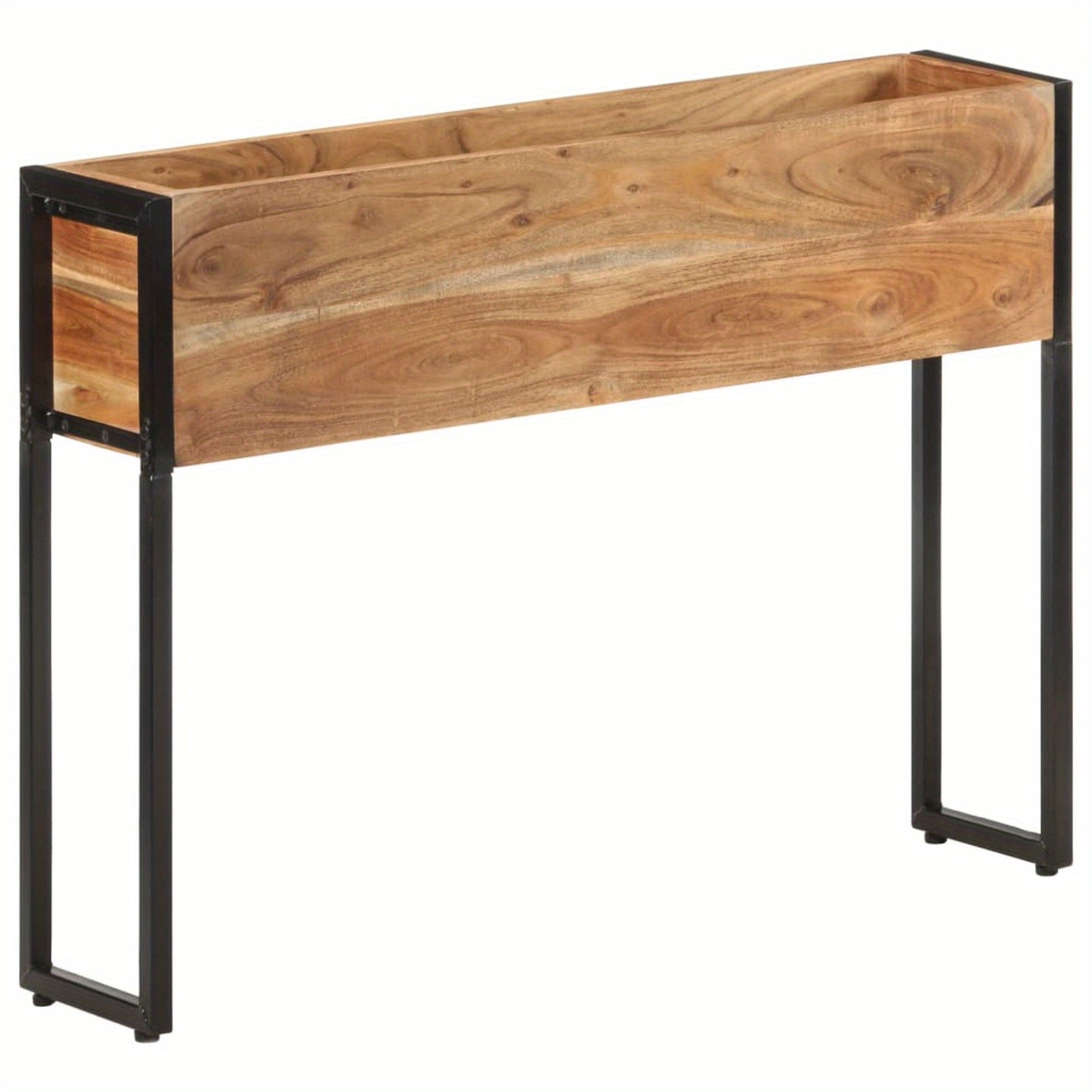 Plantenbak – Bloembak – Kruidenbak – Tuinbak – Plantencontainer – Robuust Acaciahout – 90x20x68 cm – Geschikt Voor Balkon En Terras