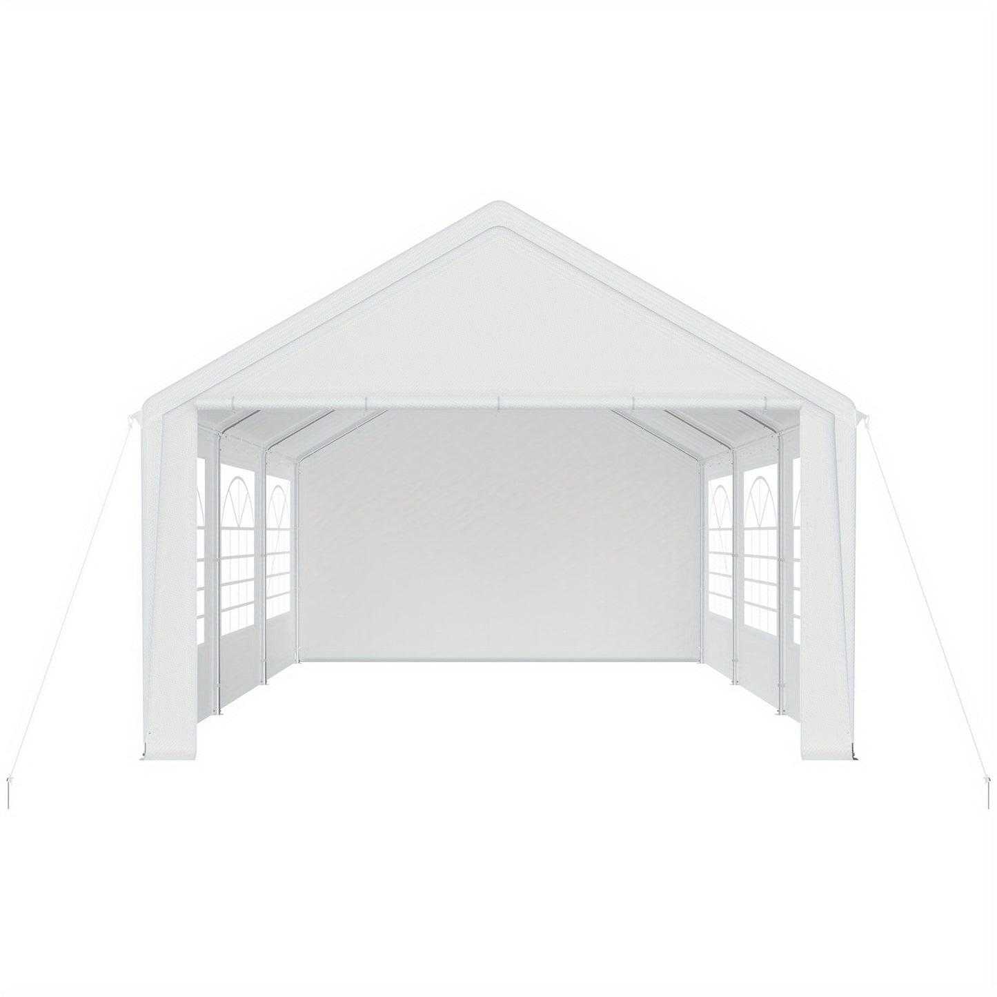 Partytent – Tent – Feesttent – Tuinpaviljoen – Evenemententent – 4x6 Meter – Waterafstotend PE Dak – Afneembare Zijwanden Met Ramen