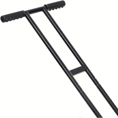 Sneeuwschuiver – Sneeuwschop – Sneeuwruimer – Sneeuwduwer – Sneeuwpusher – 74x42 cm Extra Brede Ploeg – Verstelbaar Handvat Met Grote All-Terrain Wielen
