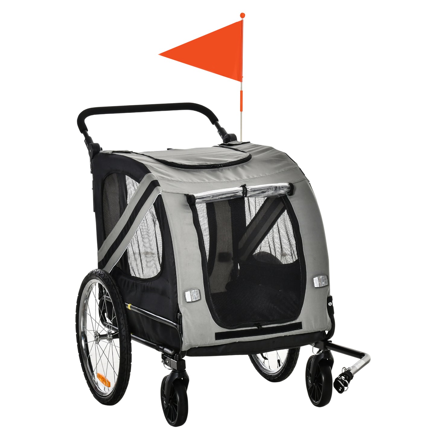 Fietsaanhanger Hond – Hondenfietskar – Hondenkar – Fietskar Huisdier – Hondenbuggy – 2-in-1 Design – Lichtgewicht Aluminium Frame