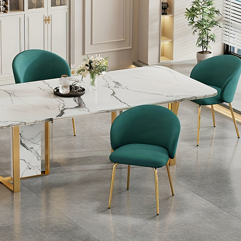 Groene Eetkamerstoelen – Stoelen – Armleuningstoelen – Keukenstoelen – Woonkamerstoelen – Comfortabele Zitting – Gouden Poten