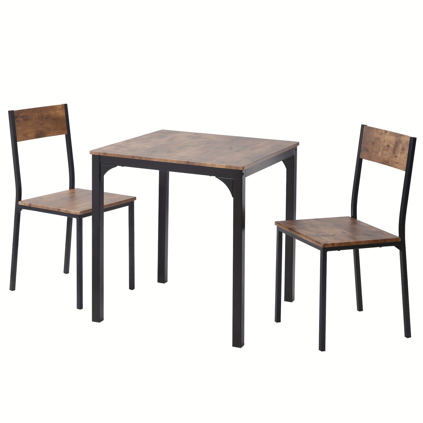 Eettafelset – Eethoek – Keukentafelset – Zitgroep – Balkonset – Vintage Bruin – Duurzaam Bamboe & Metaal – Compact Formaat