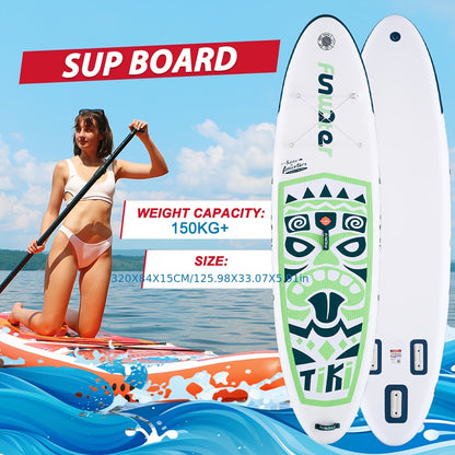 Opblaasbaar Paddle Board – SUP Board – Stand Up Paddle – Inflatable Sup – Watersportboard – 320x84x15 cm – Robuust PVC – Stabiel en Comfortabel