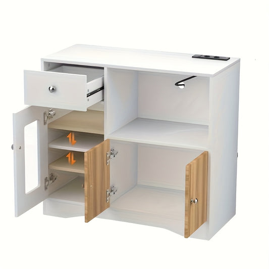 Keukenkast – Opbergkast – Dressoir – Kast – Organizer – 83x40x80 cm – 3 lades – Vloerbevestiging