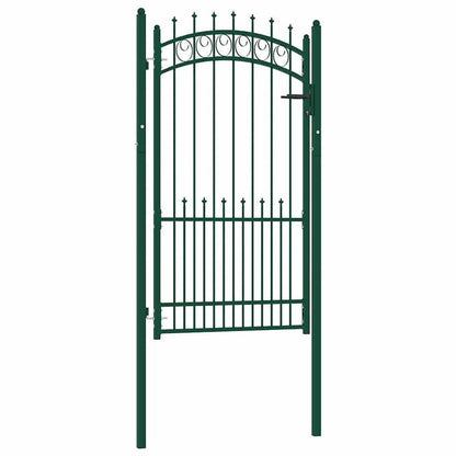 Groene Tuinpoort – Tuinpoort Met Spijlen – Tuinhek – Tuindeur – Buitenpoort – Gepoedercoat Staal – Weerbestendig En Stevig