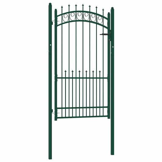 Groene Tuinpoort – Tuinpoort Met Spijlen – Tuinhek – Tuindeur – Buitenpoort – Gepoedercoat Staal – Weerbestendig En Stevig