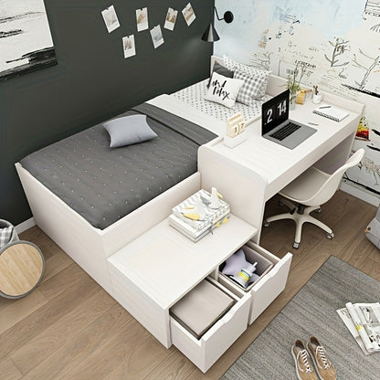 Minimalistisch Bedframe – Bedframe – Bedbodem – Bed Stevig – Slaapkamermeubel – Wit – Direct Gebruik – Duurzaam Bamboe