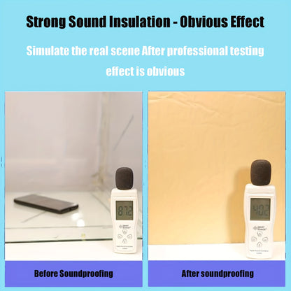 Geluidsisolatie Foam – Akoestisch Schuim – Geluidsabsorberende Panelen – Geluidsdempers – Noise Reduction Foam – Zelfklevend – 20mm Dikte Hoogwaardige Polyester Rol