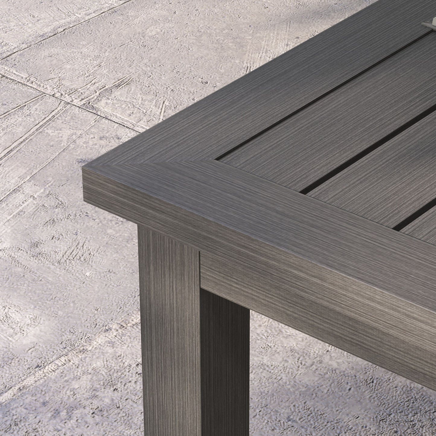 Tafel – Salontafel – Bijzettafel – Vouwtafel – Buitentafel – Aluminium – Weerbestendig – 100x60x37 cm – Bruin