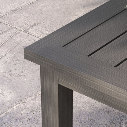 Tafel – Salontafel – Bijzettafel – Vouwtafel – Buitentafel – Aluminium – Weerbestendig – 100x60x37 cm – Bruin