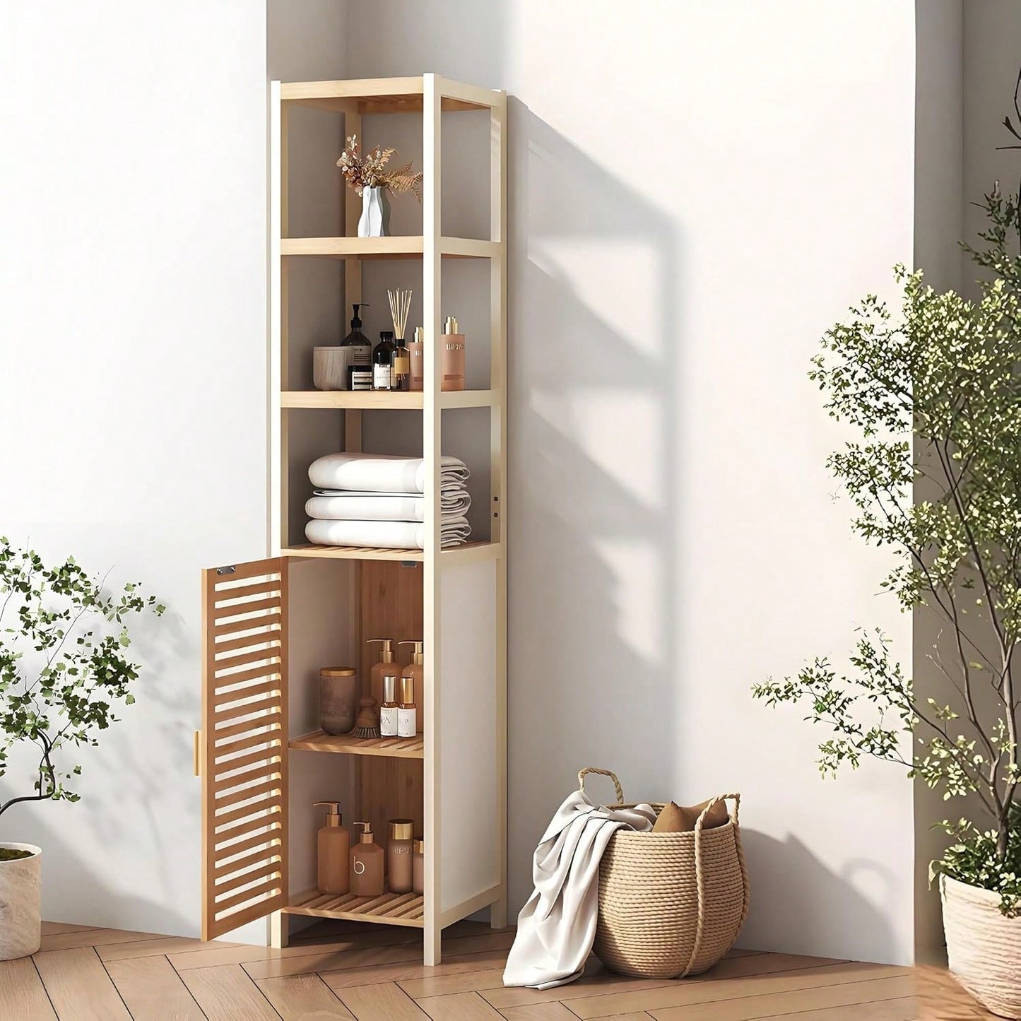 Wandrek – Wandplank – Muurrek – Opbergkast – Opbergrek – 3-laags – Ruimtebesparend – Stevig kunststof – 160x35x35 cm