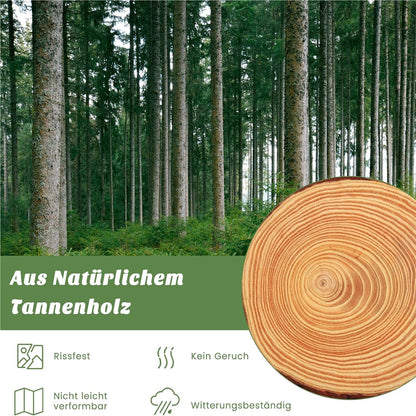 Houten Hoogtebak – Verhoogde Plantbak – Tuinbak Met Omheining – Plantenbak Voor Kruiden – Groentebak – 107x107x70 cm – 9 Plantvakken – Weerbestendig Natuurlijk Hout