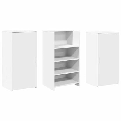 Balie – Receptiebalie – Werkplek – Ontvangstbalie – Balie Meubel – Wit – Modern – Opbergruimte – Ruim Werkblad 155x50 cm – Stevig Houten Design