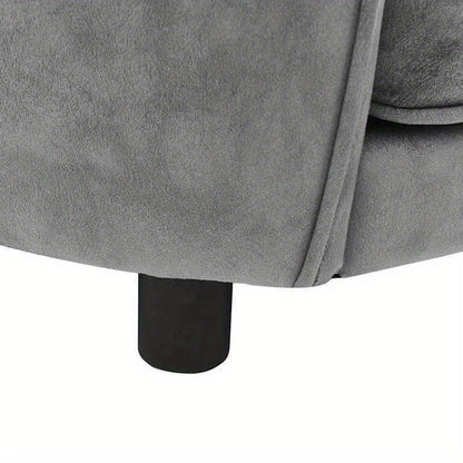 Hondenbankje – Hondenmand – Hondenkussen – Hondenbed – Sofa voor Honden – Grijs – Zacht Polyester – Comfortabele Vulling – Duurzaam – 69x49x40 cm
