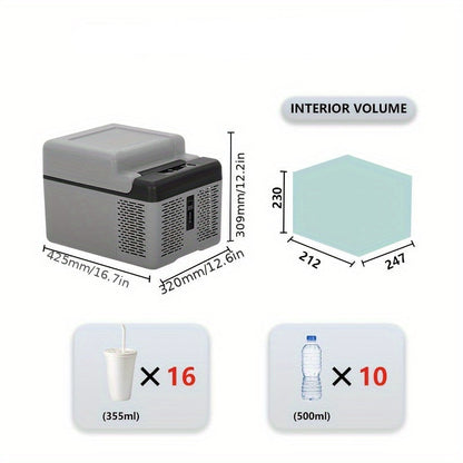 Draagbare Koelkast – Mobiele Koelbox – Mini Koelkast – Camping Koelbox – 12 Liter – 12V/24V En 100-240V – Compressorkoelsysteem