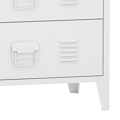 Stalen Kast – Metalen Ladekast – Archiefkast – Kantoorkast – Opbergkast – Industrieel Design – 80x40x92 cm – Ventilatieladen