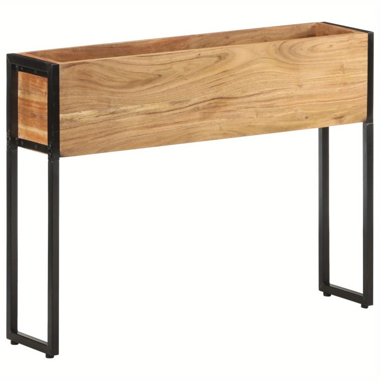 Plantenbak – Bloembak – Kruidenbak – Tuinbak – Plantencontainer – Robuust Acaciahout – 90x20x68 cm – Geschikt Voor Balkon En Terras