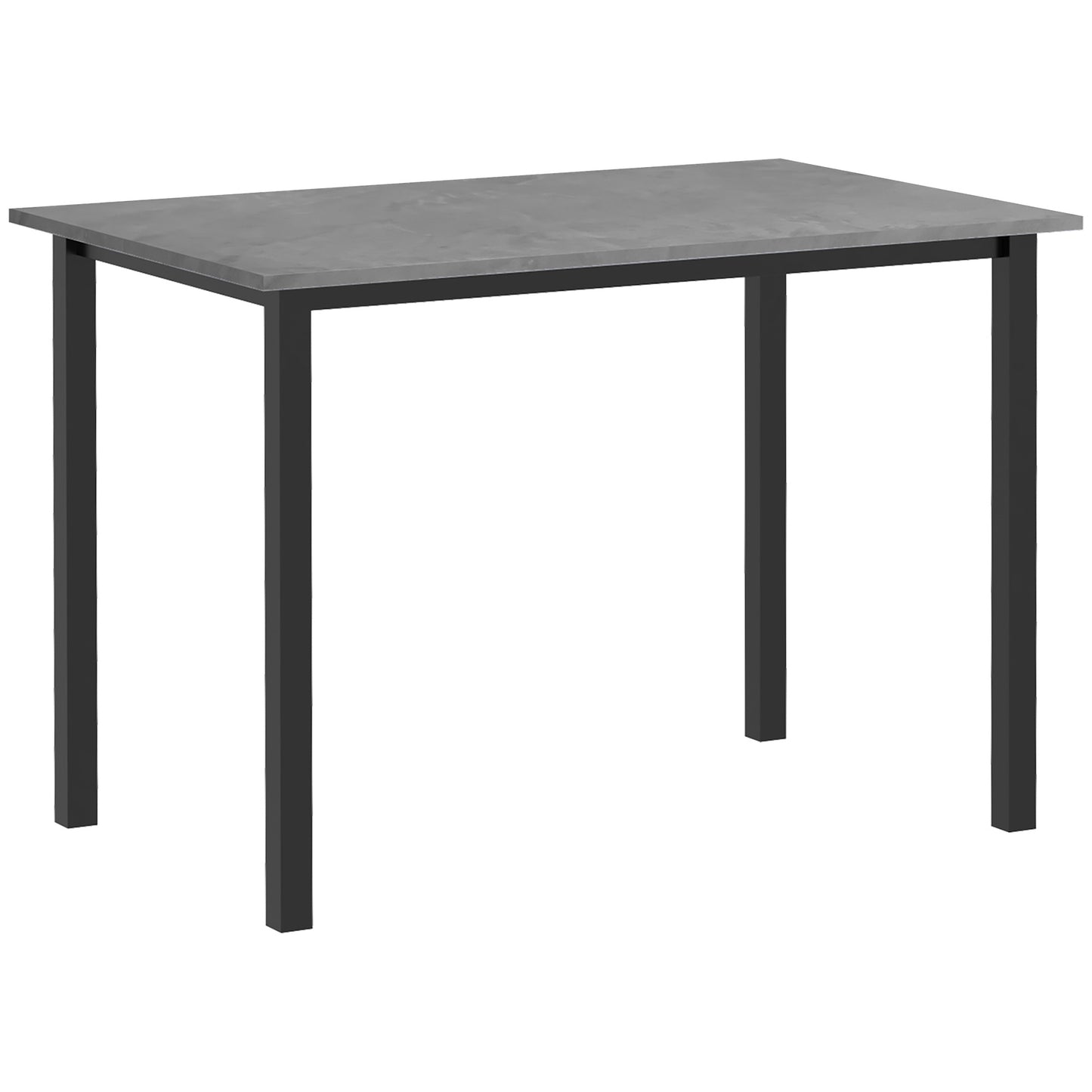 Eettafel – Keukentafel – Uitschuifbare Tafel – Uitklapbare Eettafel – Tafel Voor 6 Personen – Donkergrijs – Melamine Blad – Stalen Poot