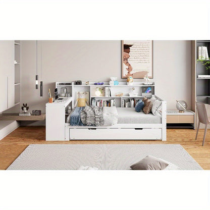 Sofa Bed – Slaapbank – Bedbank – Klikklakbank – Logeerbed – Ruimtebesparend Ontwerp – Ingebouwd Bureau Met Opberglades