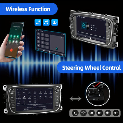 Autoradio – Multimediasysteem – Car Stereo – Inbouwradio – Android Auto – 7 Inch Touchscreen – Android 14 Systeem – GPS Navigatie – Achteruitrijcamera – 4+64GB – WiFi – FM RDS