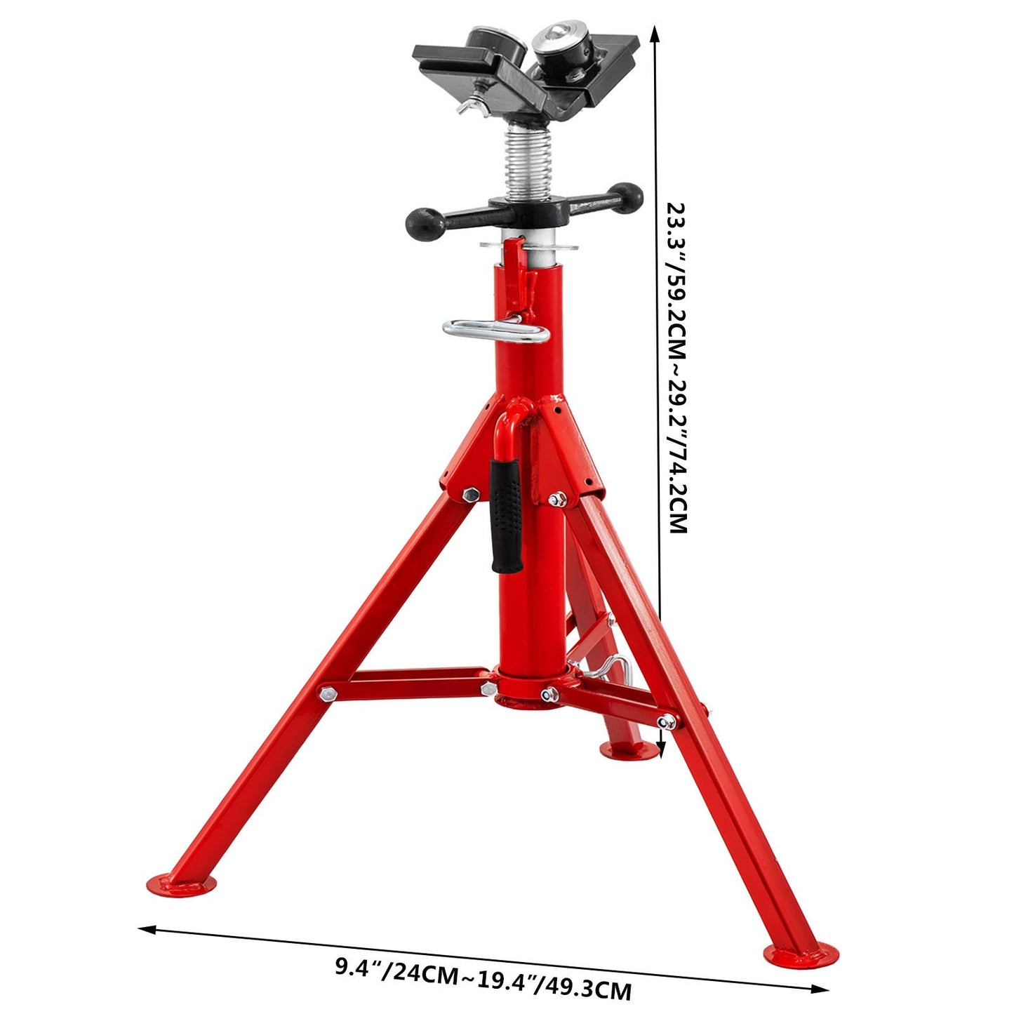 Pijpensteun – Buizensteun – Buisdrager – Stut – Steunbock – Verstelbare Hoogte 71-132 cm – Draagvermogen Tot 1130 kg