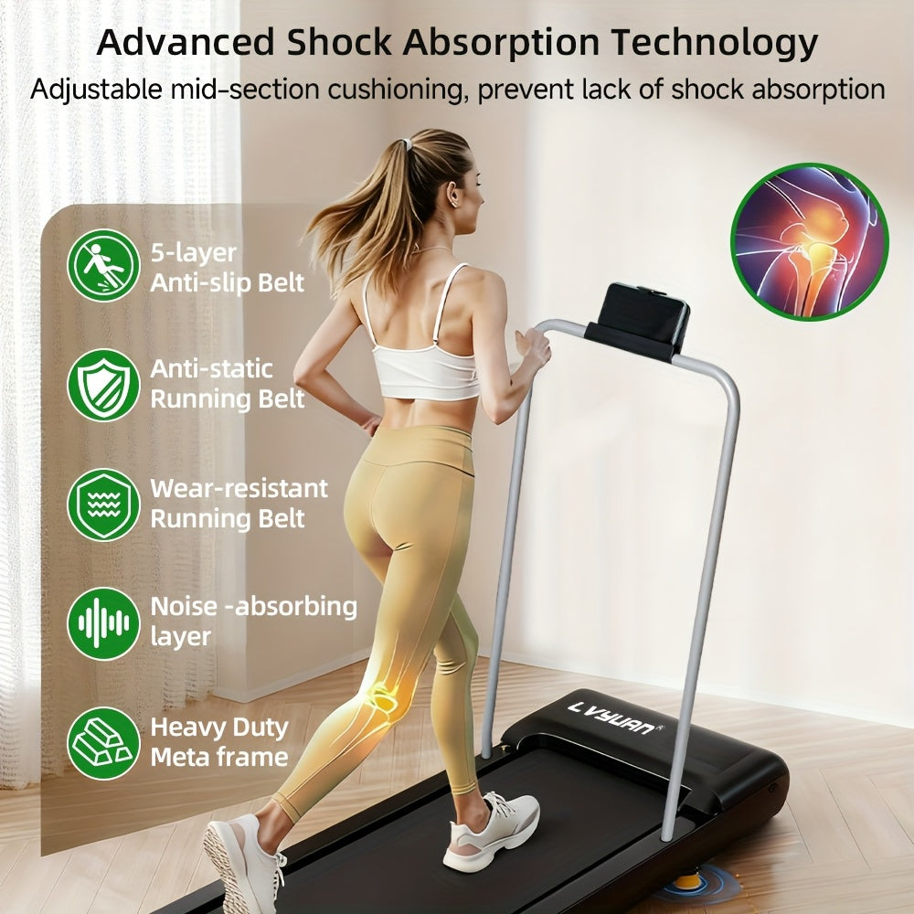 Portable Multi-function Treadmill with Incline Adjustment | Suitable for Walking and Jogging, Home and Office Use, Treadmill with LED Display, Treadmill Walking Mat, Treadmill with Handrails, Foldable Home Fitness Treadmill,