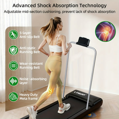 Portable Multi-function Treadmill with Incline Adjustment | Suitable for Walking and Jogging, Home and Office Use, Treadmill with LED Display, Treadmill Walking Mat, Treadmill with Handrails, Foldable Home Fitness Treadmill,