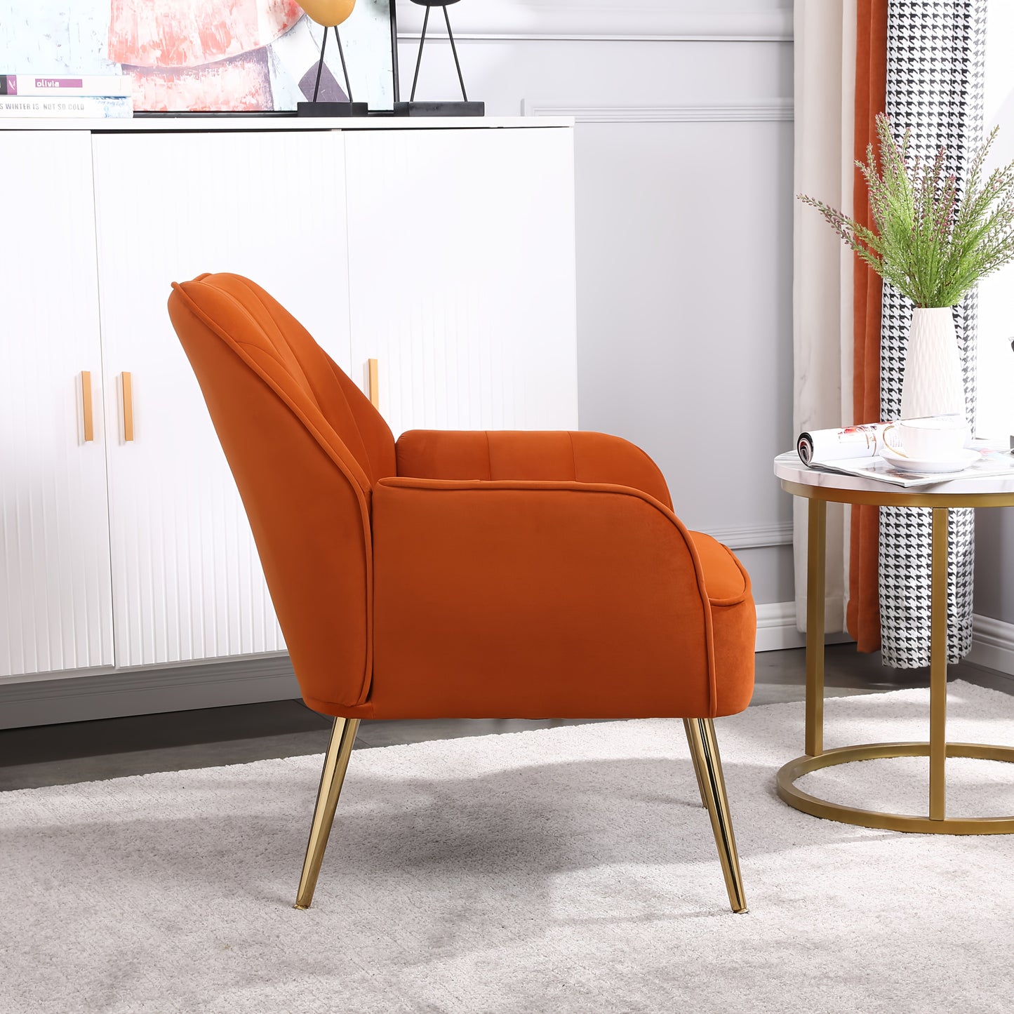Fauteuil – Lounge Chair – Comfy Chair – Accentstoel – Relaxfauteuil – Blauw Stof – Metalen Poten – Eenvoudige Montage – Zonder Stroom – Comfortabele Zitplaats – Duurzaam Design