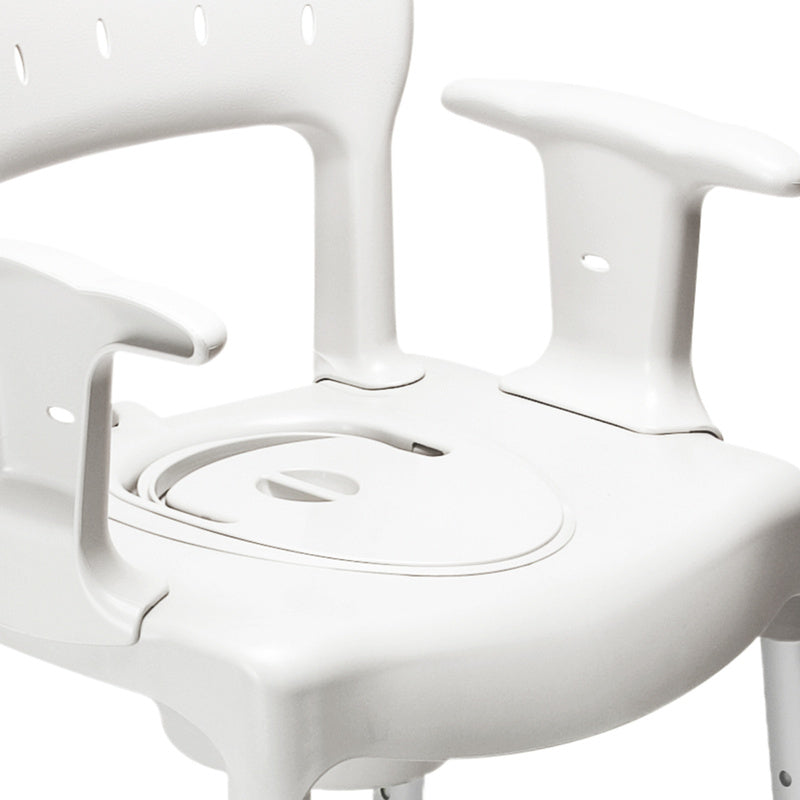 Etac Swift Commode - Toilet Chair (Multi-Functional) with Removable Armrests And Backrest (160 Kg) - Without Soft Pads